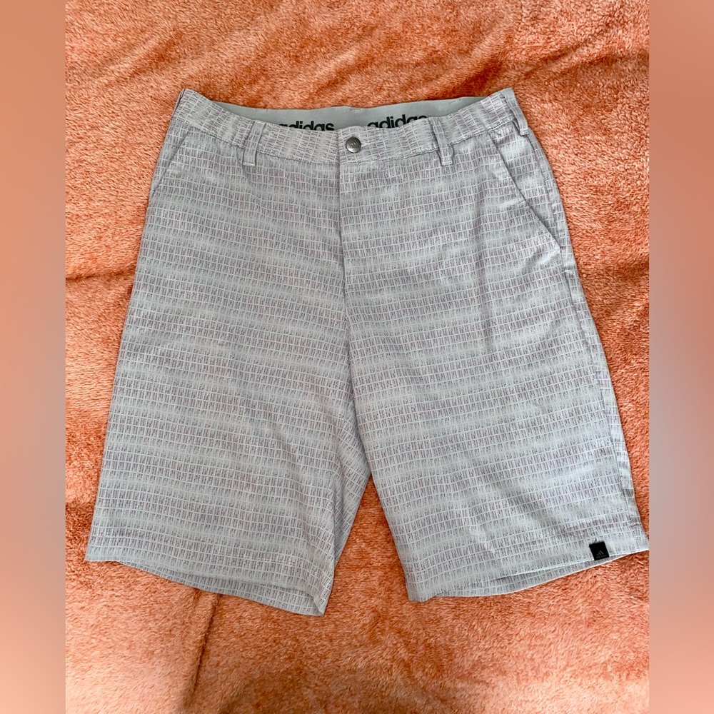 Gray & Pink Adidas Ultimate Golf Shorts